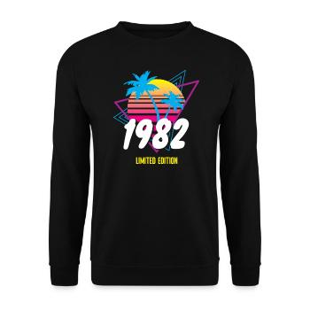 Anniversaire 1982 édition limitée - Sweat-shirt Unisexe - noir - Devant - Alina (178cm) & Michal (187cm)