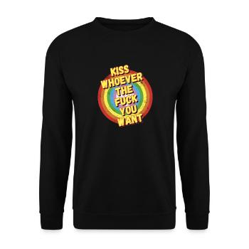 Embrassez qui vous voulez - Sweat-shirt Unisexe - noir - Devant - Alina (178cm) & Michal (187cm)