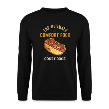 Coney Dogs Ultimate Comfort Food Drôle de restauration rapide L - Sweat-shirt Unisexe - noir - Devant - Alina (178cm) & Michal (187cm)