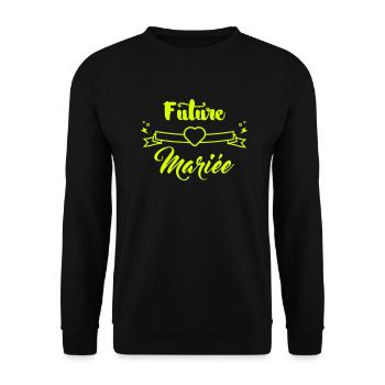 Future mariée - Sweat-shirt Unisexe - noir - Devant - Alina (178cm) & Michal (187cm)