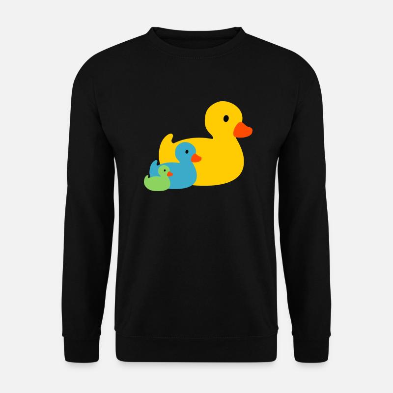 Quietsche Enten in gelb grün und blau - Unisex Pullover - Schwarz