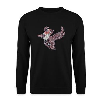Goldfisch - Unisex Pullover - Schwarz - Vorne - Alina (178cm) & Michal (187cm)