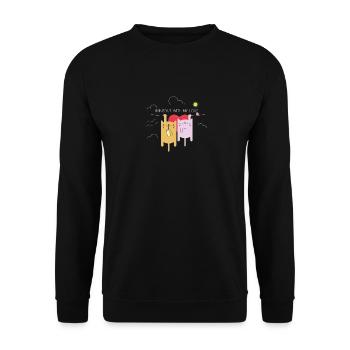 Hangout With My Love - Gift Idea - Unisex Sweatshirt - black - Front - Alina (178cm) & Michal (187cm)