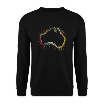 Australien Kontinent - Unisex Pullover - Schwarz - Vorne - Alina (178cm) & Michal (187cm)