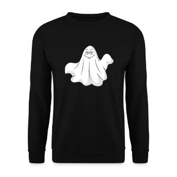 Halloween Geist Gespenst - Unisex Pullover - Schwarz - Vorne - Alina (178cm) & Michal (187cm)