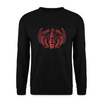 Né pour monter - Sweat-shirt Unisexe - noir - Devant - Alina (178cm) & Michal (187cm)