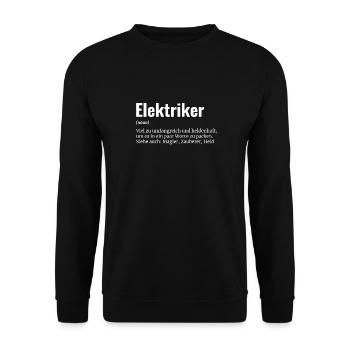 Electrician Voltage Electricité Electricité Light - Sweat-shirt Unisexe - noir - Devant - Alina (178cm) & Michal (187cm)