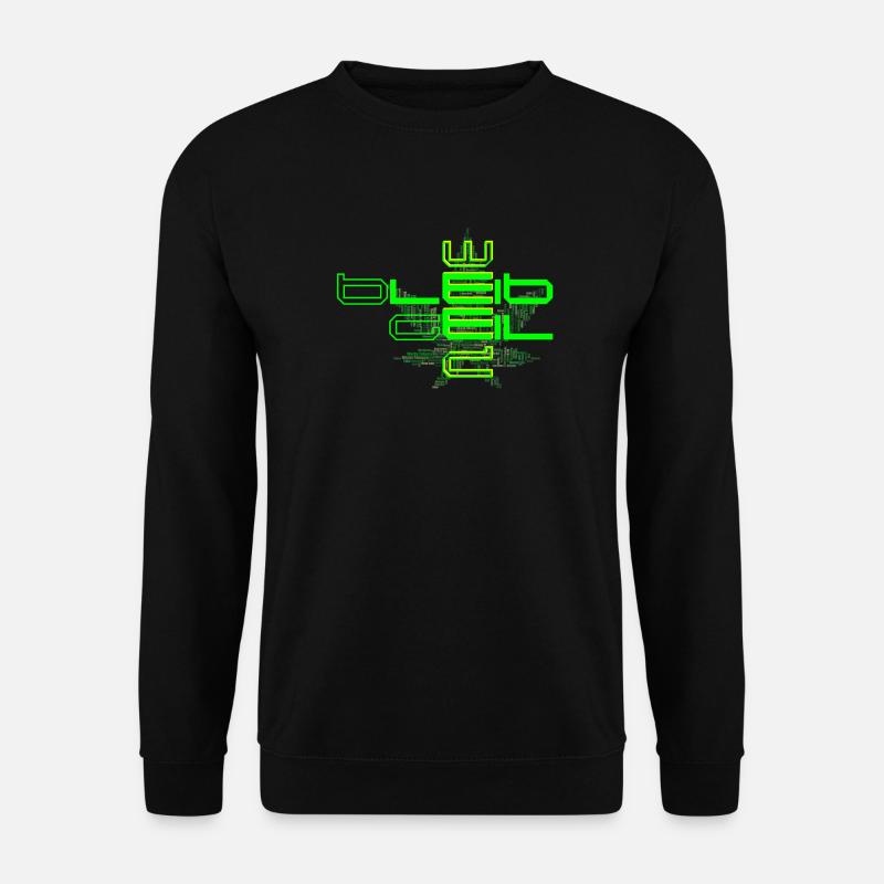 Bleib Geil Weed NEON Gruen - Unisex Pullover - Schwarz