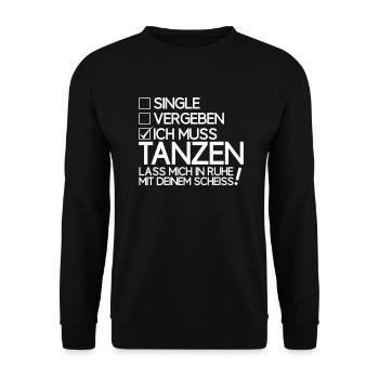 Dancing single - Unisex Sweatshirt - black - Front - Alina (178cm) & Michal (187cm)