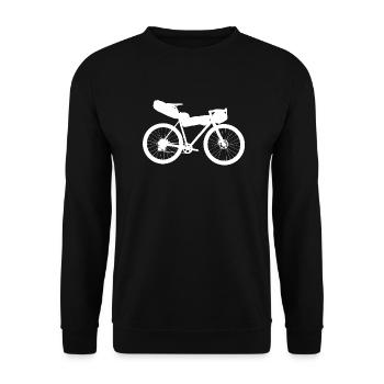 Gravelbike Road Bike Cycling Bike Fixie Gift - Unisex Sweatshirt - black - Front - Alina (178cm) & Michal (187cm)