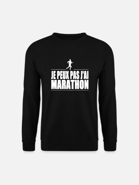 Je peux pas j'ai marathon - Sweat-shirt Unisexe - noir
