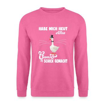 gänse gänsestall gans schick gänsefreund - Unisex Pullover - Pink - Vorne