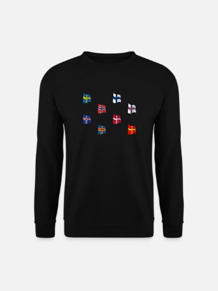 Flaggen Skandinavien - Unisex Pullover - Schwarz