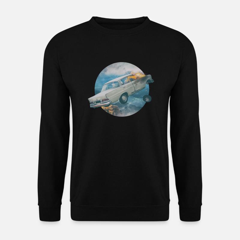 Vintage Stunt Crash Car - Unisex Pullover - Schwarz