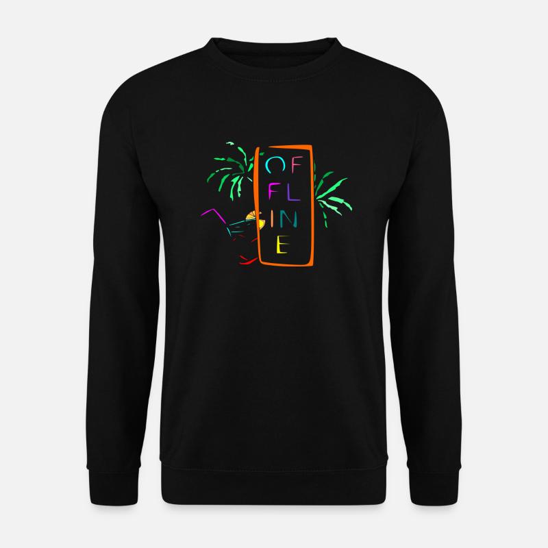 mehrfarbige Offline-Linie - Unisex Pullover - Schwarz