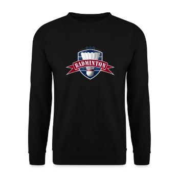 Badminton badminton - Unisex Sweatshirt - black - Front - Alina (178cm) & Michal (187cm)
