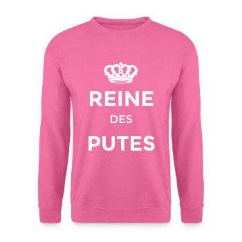 reine des putes - humour - Sweat-shirt Unisexe - rose - Devant