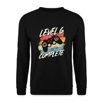 6 Anniversaire 6 Ans Kids Gaming Cadeau - Sweat-shirt Unisexe - noir - Devant - Alina (178cm) & Michal (187cm)