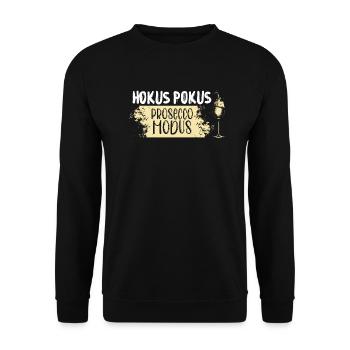 Hokus Pokus Prosecco Modus - Unisex Pullover - Schwarz - Vorne - Alina (178cm) & Michal (187cm)