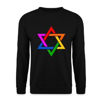 Israel lgbt - Sweat-shirt Unisexe - noir - Devant - Alina (178cm) & Michal (187cm)