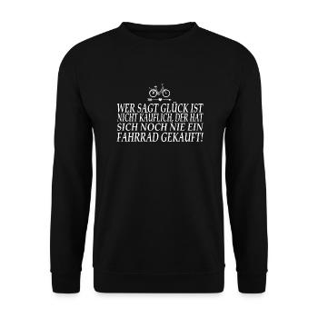 Fahrrad - Unisex Pullover - Schwarz - Vorne - Alina (178cm) & Michal (187cm)