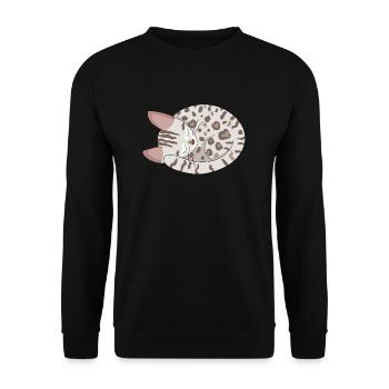 Chat de Bengale Chat - Sweat-shirt Unisexe - noir - Devant - Alina (178cm) & Michal (187cm)
