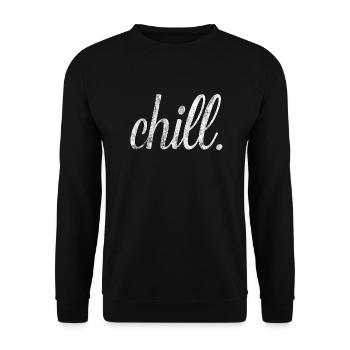 Chiller Chill Hipster Shirt Gift - Unisex Sweatshirt - black - Front - Alina (178cm) & Michal (187cm)