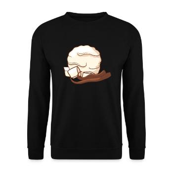 Vanilla ice cream ice cream ice cream ice cream ice cream - Unisex Sweatshirt - black - Front - Alina (178cm) & Michal (187cm)