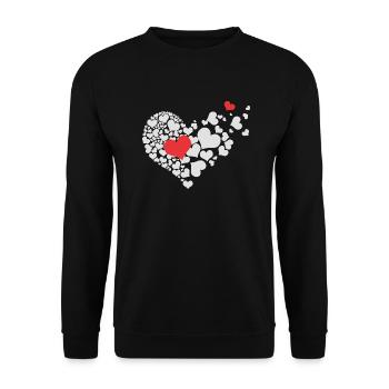 Heart To Heart - Unisex Pullover - Schwarz - Vorne - Alina (178cm) & Michal (187cm)