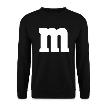 m Monster Halloween Kostüm lustiges Geschenk - Unisex Pullover - Schwarz - Vorne - Alina (178cm) & Michal (187cm)