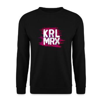 KRXL MRX - Karl Marx - Unisex Pullover - Schwarz - Vorne - Alina (178cm) & Michal (187cm)