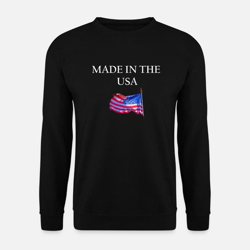 USA MADE IN THE USA AMERIKA - Unisex Pullover - Schwarz