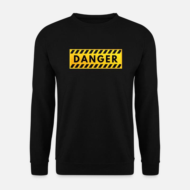 Danger Achtung Design geschenk Geschenkidee - Unisex Pullover - Schwarz