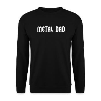 METAL DAD - Unisex Sweatshirt - black - Front - Alina (178cm) & Michal (187cm)