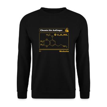 Chemistry for Beginners - Mescaline | Mescaline | Mecal - Unisex Sweatshirt - black - Front - Alina (178cm) & Michal (187cm)