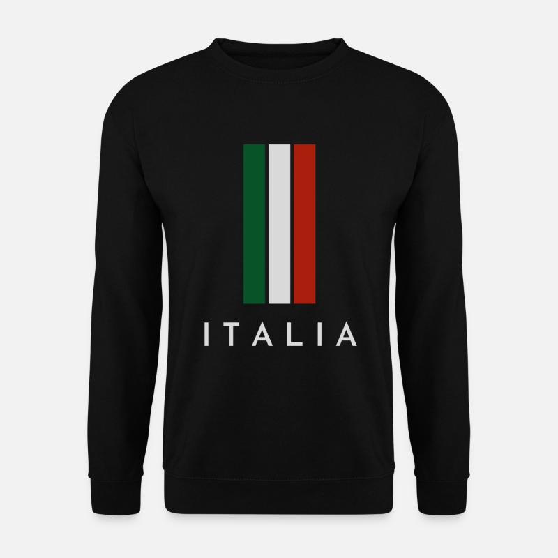 Italienische Flagge, italienischer Stolz - Unisex Pullover - Schwarz