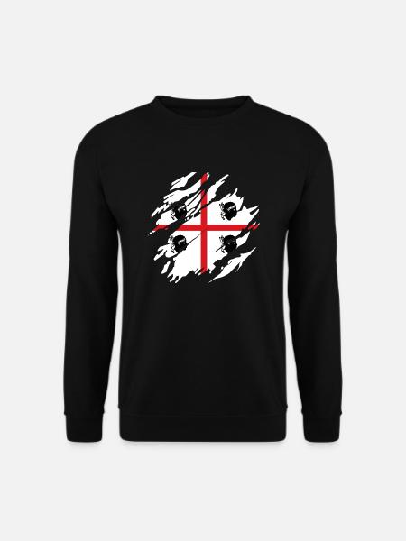 Sardinien Flagge Kratzer Sardische Fahne Sardegna - Unisex Pullover - Schwarz