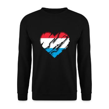 Luxembourg flag Luxembourg flag Home - Unisex Sweatshirt - black - Front - Alina (178cm) & Michal (187cm)