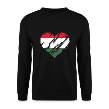 Hungary Flag Hungarian Flag Balaton Hungary - Unisex Sweatshirt - black - Front - Alina (178cm) & Michal (187cm)