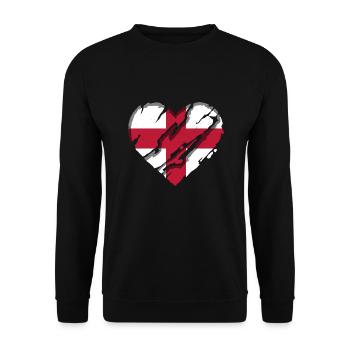 England Flag Vintage English Flag Used Look - Unisex Sweatshirt - black - Front - Alina (178cm) & Michal (187cm)