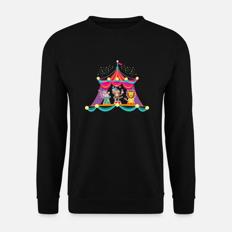 Zirkus - Affenzirkus - Zirkustiere Hase Löwe - Unisex Pullover - Schwarz
