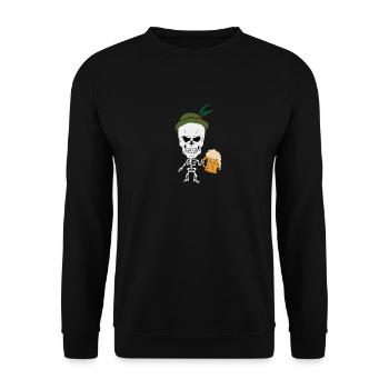 Skeleton - Unisex Sweatshirt - black - Front - Alina (178cm) & Michal (187cm)