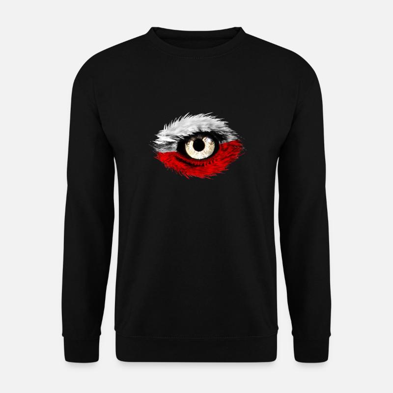 Polnischer Adler mit Polen Flagge Geschenk - Unisex Pullover - Schwarz