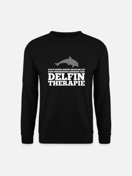 Ich brauche eine Delfintherapie - Unisex Pullover - Schwarz