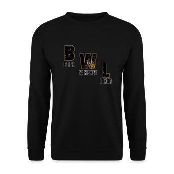Business Beer Whiskey Liqueur - Unisex Sweatshirt - black - Front - Alina (178cm) & Michal (187cm)