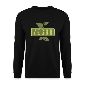 vegan - Unisex Pullover - Schwarz - Vorne - Alina (178cm) & Michal (187cm)