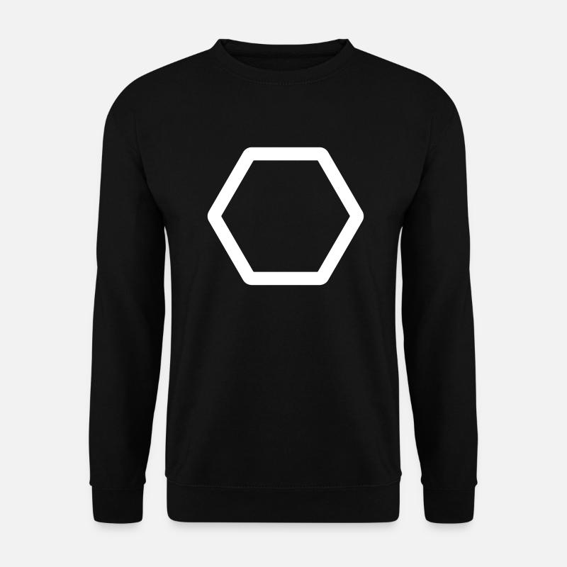 Hexagon - Unisex Pullover - Schwarz