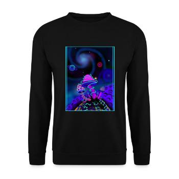 Magic mushrooms - Unisex Sweatshirt - black - Front - Alina (178cm) & Michal (187cm)