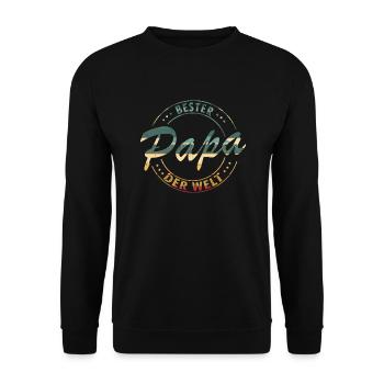 Bester Papa - Unisex Pullover - Schwarz - Vorne - Alina (178cm) & Michal (187cm)