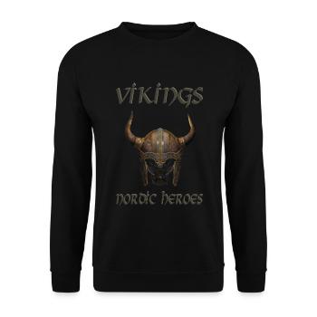 VIKINGS NORDIC HEROES nouveau - Sweat-shirt Unisexe - noir - Devant - Alina (178cm) & Michal (187cm)